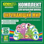Комплект динамических раздаточных пособий - Окружающий мир (веера). Животные и растения, дорожные знаки. - «globural.ru» - Верхняя Пышма