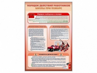 Стенд "Порядок действий работников школы при пожаре" - «globural.ru» - Верхняя Пышма