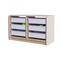 Двойной модуль для хранения игрушек из коллекции мебели «НЕГА» (цвет бежевый) - «globural.ru» - Верхняя Пышма