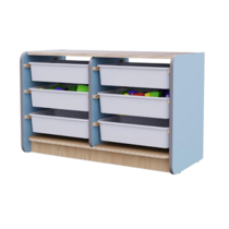 Двойной модуль для хранения игрушек из коллекции мебели «НЕГА» (цвет голубой) - «globural.ru» - Верхняя Пышма