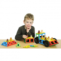 Набор Полидрон Магнитный "Конструируем транспорт" с дополнительным комплектом колес (Расширенный) - «globural.ru» - Верхняя Пышма