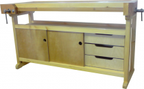 Верстак деревянный столярный Школьный (сосна) с тумбой Практик - «globural.ru» - Верхняя Пышма